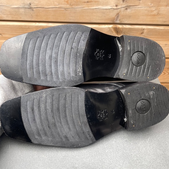 ECCO Men’s Black Leather Dress Shoes – Size 44 - Picture 3 of 4